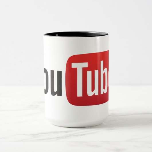 YouTube Logo Style Personalized Coffee Mug Tasse (Zentrum)
