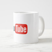 YouTube Logo-Tasse Jumbo-Tasse (Vorderseite Rechts)