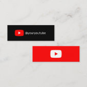 YouTube Modernes, trendy Social Media einfaches Lo Telefonnummerkarte (Vorne/Hinten)