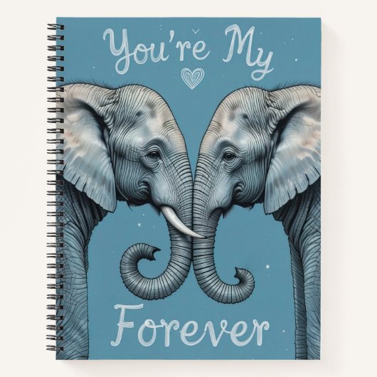 Youtube My Forever Romantic Elephant Liebe Art Notizblock (Vorderseite)