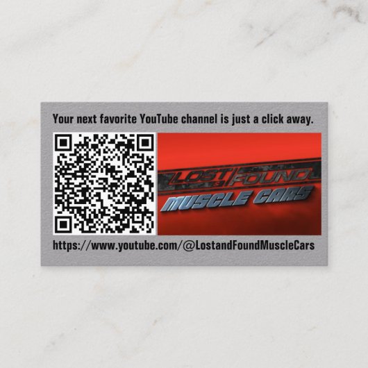 Youtube QR Code Business Card Visitenkarte (Vorderseite)