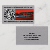 Youtube QR Code Business Card Visitenkarte (Vorne/Hinten)