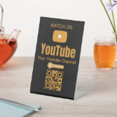 YouTube-QR-Code-Schild ansehen Sockelschild (In SItu)