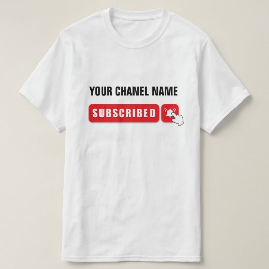 YouTube Subcribe man T - Shirt. T-Shirt (Design vorne)