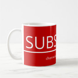 YOUTUBE SUBSCRIBE CHANNEL NAME HANDLE RED TEMPLATE KAFFEETASSE