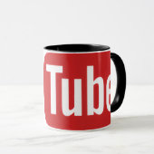 YouTube-Symbol-Tasse Tasse (VorderseiteRechts)