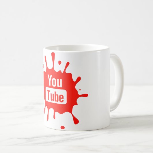 YouTube-Tasse Kaffeetasse (VorderseiteRechts)