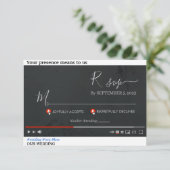 Youtube Themed personalisiert 3,5" x 5" Antwortkar RSVP Karte (Stehend Vorderseite)