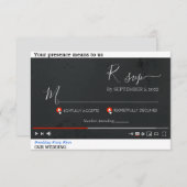 Youtube Themed personalisiert 3,5" x 5" Antwortkar RSVP Karte (Vorne/Hinten)