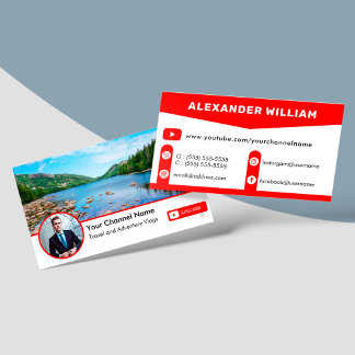 Youtube Vlogger Channel mit Profile-Foto Visitenkarte
