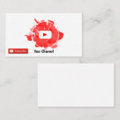 Youtuber Business Card Visitenkarte (Vorne/Hinten)