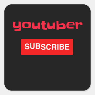 Youtuber Gamer Quadratischer Aufkleber
