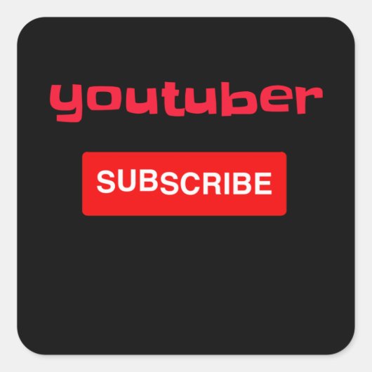 Youtuber Gamer Quadratischer Aufkleber (Vorderseite)