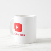 Youtuber Vlogger Youtube Channel Name Coffee Tasse (Vorderseite Links)