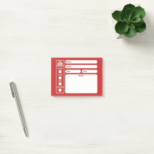 Youtubevideoplaner-Anmerkungen Post-it Klebezettel (Büro)