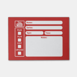 Youtubevideoplaner-Anmerkungen Post-it Klebezettel