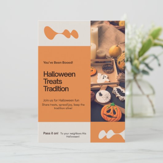 You've Been Booed custom Einladung (Stehend Vorderseite)