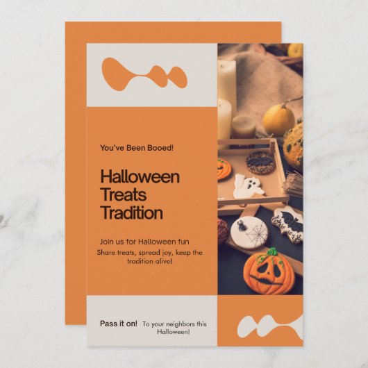 You've Been Booed custom Einladung (Vorne/Hinten)