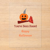 You've been Booed happy Halloween pumpink broom sc Acryleinladungen (Vorderseite)