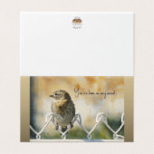 You've been on my mind... Thinking of You Card (Außenseite Aufgefaltet)