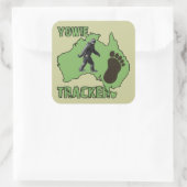 Yowie Tracker Quadratischer Aufkleber (Tasche)