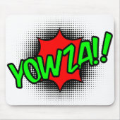 YOWZA! Pop Art Mouse Pad - Neon Green Comic Burst Mousepad (Vorne)