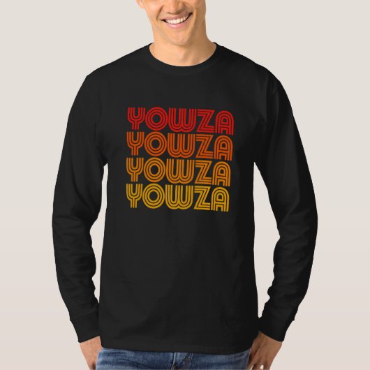 Yowza Weird Goofy Odd Old Retro Repeating Dad Wor T-Shirt (Vorderseite)