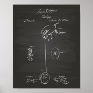Yoyo 1866 Patent Kunst Kreidetafel Poster