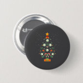 Yoyo Christmas Tree Xmas  Button (Vorne & Hinten)
