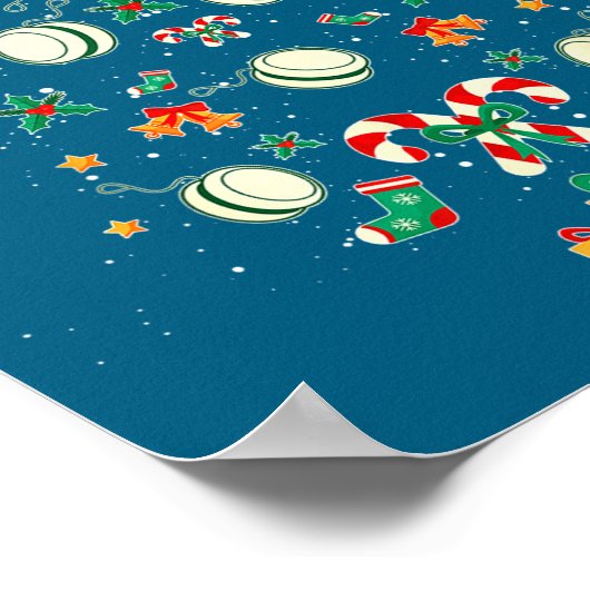 Yoyo Christmas Tree Xmas  Poster (Ecke)