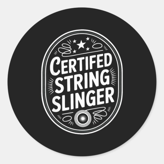 Yoyo Player Vintage Yo-yo Runder Aufkleber (Vorderseite)