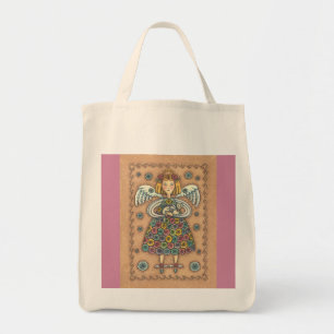 YoYo Quilt Angel GROCERY TASCHE