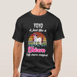 Yoyo Retro Unicorn Vintag Sunset T-Shirt