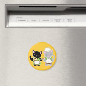 Yoyo und Suki Neko backen Kätzchen Magnet (In Situ (Geschirrspüler))