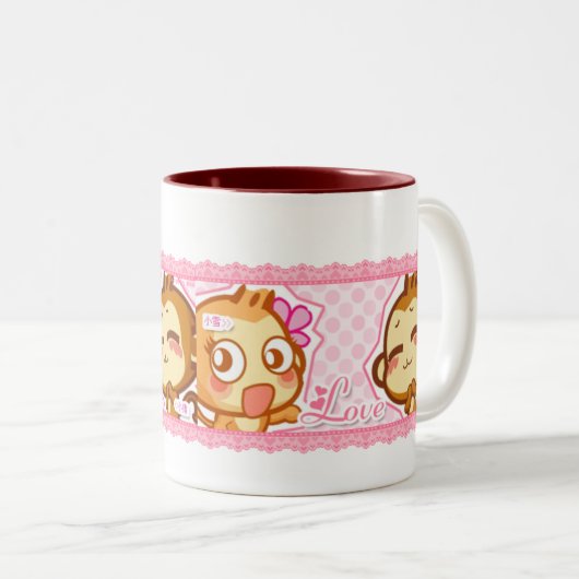 YoyoCici Liebe-Tasse Zweifarbige Tasse (VorderseiteRechts)