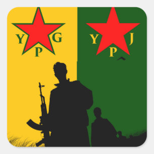 ypg-ypj quadratischer aufkleber