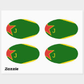 YPJ-Flag Ovaler Aufkleber (Blatt)