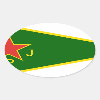 YPJ-Flag Ovaler Aufkleber