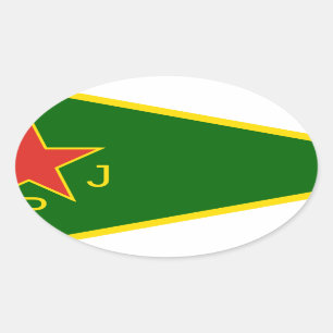 YPJ Flagge Ovaler Aufkleber