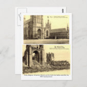 Ypres, Belgien - WW1 Bombardierung Postkarten (Vorne/Hinten)