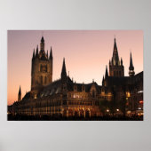 Ypres Cloth Hall, Belgien by Night Poster (Vorne)