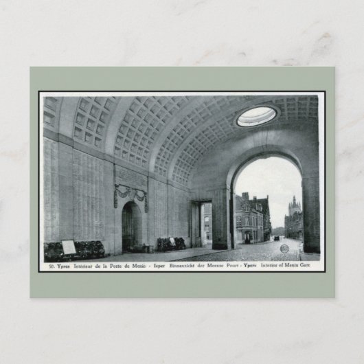 Ypres Menin Gate Memorial für britisches Interieur Postkarte (Vorderseite)