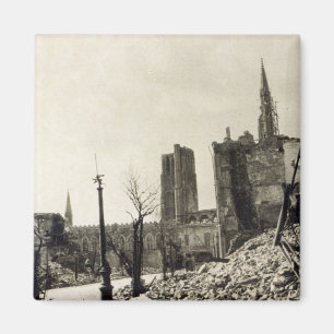 Ypres von Rue de Ville, im Juni 1915 Magnet