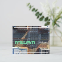 Ypsilanti Michigan Aerial City View Postkarte