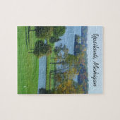 Ypsilanti Michigan Golfplatz auf See-Bäumen Puzzle (Horizontal)
