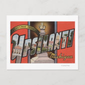 Ypsilanti, Michigan - Große Buchstabenszenen Postkarte (Vorderseite)