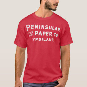 YpsilMichigan Halbinsel Papier Schild T-Shirt