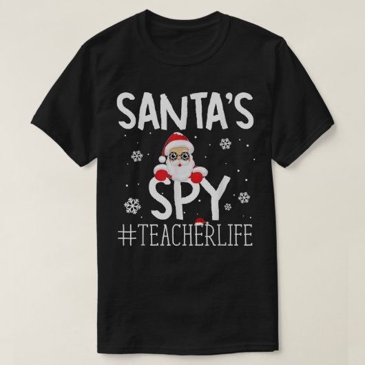 ypXb Merry Xmas Santa Spy Lehrer Weihnachten P T-Shirt (Design vorne)