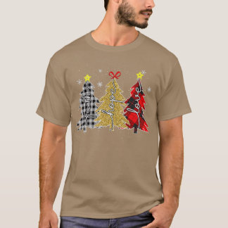 yqQG Leopard Faith Merry Xmas Weihnachtsbaum Chris T-Shirt