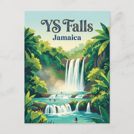 YS Falls Jamaika Postkarte (Vorderseite)